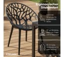 STEELSØN Gartenstuhl Quanta Stapelbar Schwarz 6er Set Bild 4