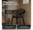 STEELSØN Gartenstuhl Quanta Stapelbar Schwarz 6er Set Bild 5
