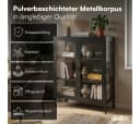 skølm Highboard Norns Vitrinenschrank Schwarz Metall mit Glastüren Bild 3