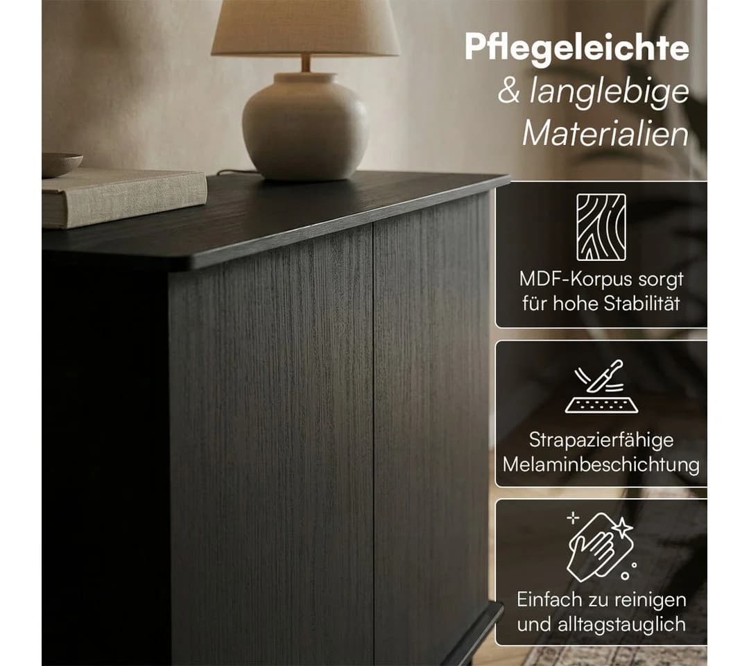 skølm Kommode Grani Holzoptik Push-to-Open 5 Fächer - Bild 4
