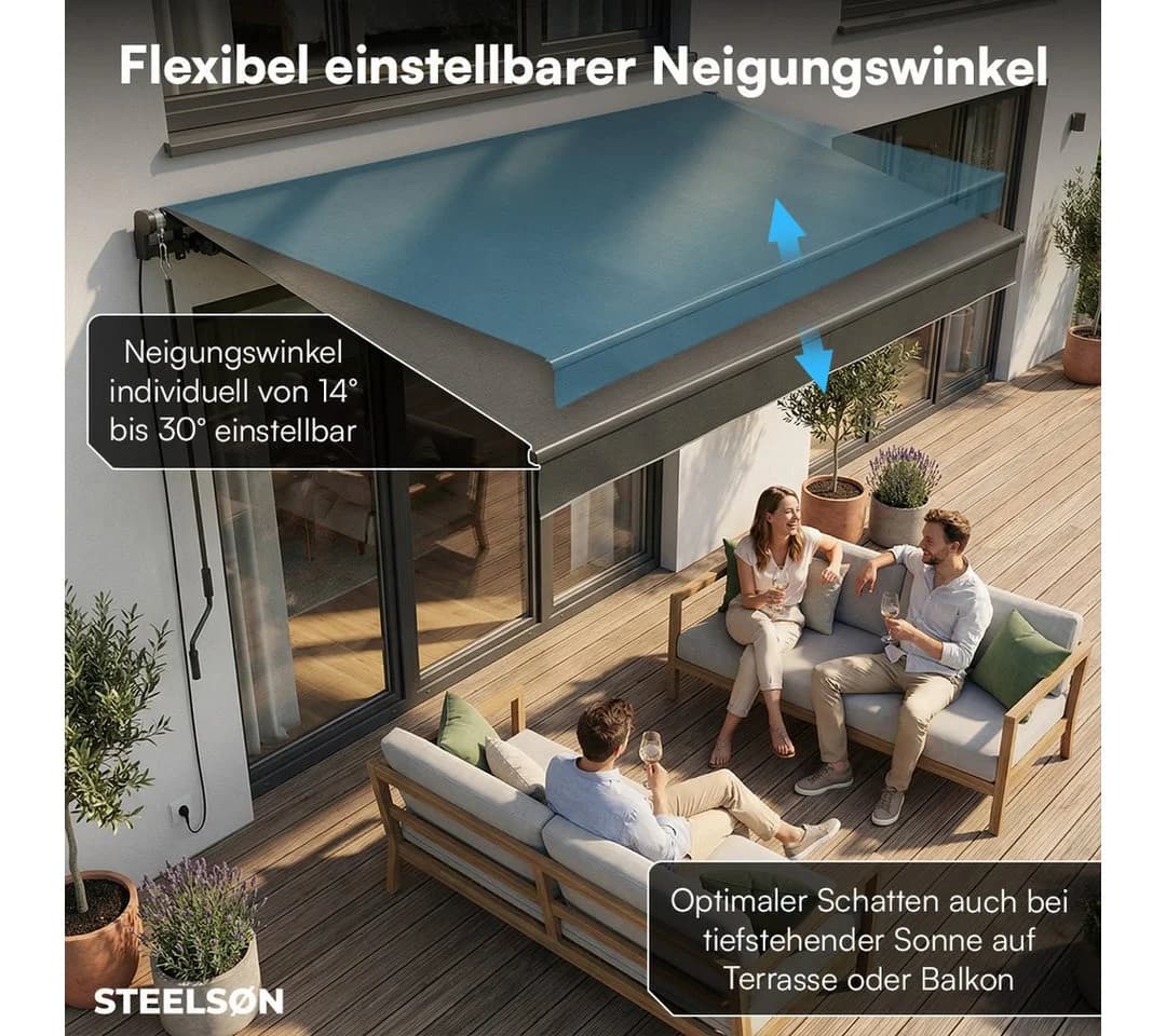 STEELSØN Gelenkarmmarkise Kestria Anthrazit Elektrisch - Bild 3