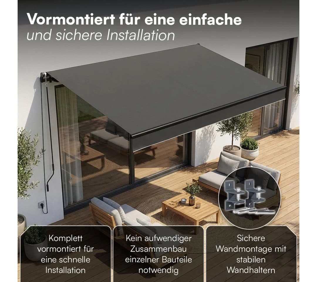 STEELSØN Gelenkarmmarkise Kestria Anthrazit Elektrisch - Bild 4