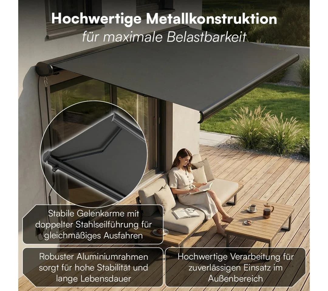 STEELSØN Kassettenmarkise Kestria Elektrisch Anthrazit - Bild 5