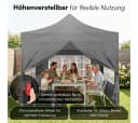 STEELSØN Pavillon Rynara 2x2m Grau mit 4 Seitenteilen Bild 3