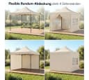 STEELSØN Pavillon Rynara Beige mit Seitenwänden Bild 5