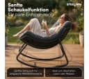 STEELSØN Schaukelstuhl Veldora Anthrazit Polyrattan mit Kissen Bild 1