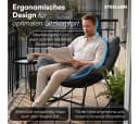 STEELSØN Schaukelstuhl Veldora Anthrazit Polyrattan mit Kissen Bild 3