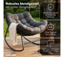 STEELSØN Schaukelstuhl Veldora Anthrazit Polyrattan mit Kissen Bild 4