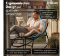 STEELSØN Schaukelstuhl Veldora Beige Polyrattan mit Kissen Bild 3