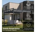 STEELSØN Pergola Xyriela mit Schiebedach Anthrazitgrau Bild 1