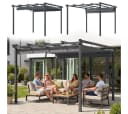 STEELSØN Pergola Xyriela mit Schiebedach Anthrazitgrau Bild 2