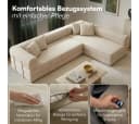 skølm Sofa Lofn Cord Umwandelbar Beige Ecksofa 4 Sitzer Bild 5