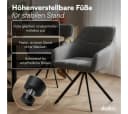 skølm Esszimmerstuhl Sköll Drehstuhl Samt 2er Set Dunkelgrau Bild 4