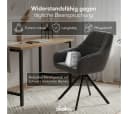 skølm Esszimmerstuhl Sköll Drehstuhl Samt 2er Set Dunkelgrau Bild 5