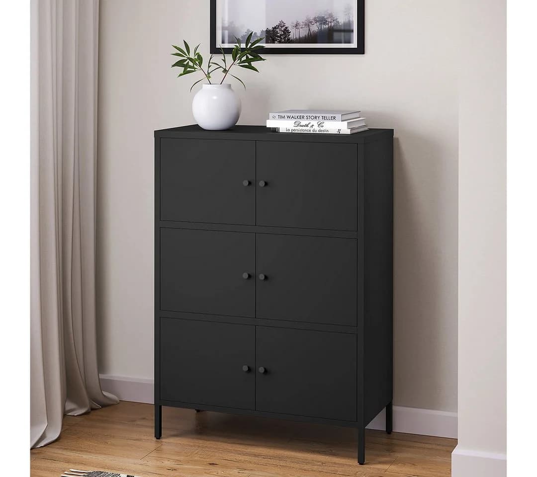 skølm Kommode Atriona Metall 3 Fächer 6 Türen - Bild 2
