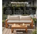 STEELSØN Gartenlounge-Set Mizaru 2-Sitzer mit Tisch Akazienholz Beige Bild 3