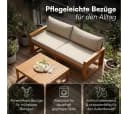 STEELSØN Gartenlounge-Set Mizaru 2-Sitzer mit Tisch Akazienholz Beige Bild 4