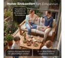 STEELSØN Gartenlounge-Set Mizaru 2-Sitzer mit Tisch Akazienholz Beige Bild 5