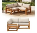 STEELSØN Mizaru Gartenlounge-Set Akazienholz 3-tlg. mit Auflagen Bild 2