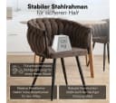 skølm Esszimmerstuhl Sudri Samt gepolstert dunkelbraun 6er Set Bild 3