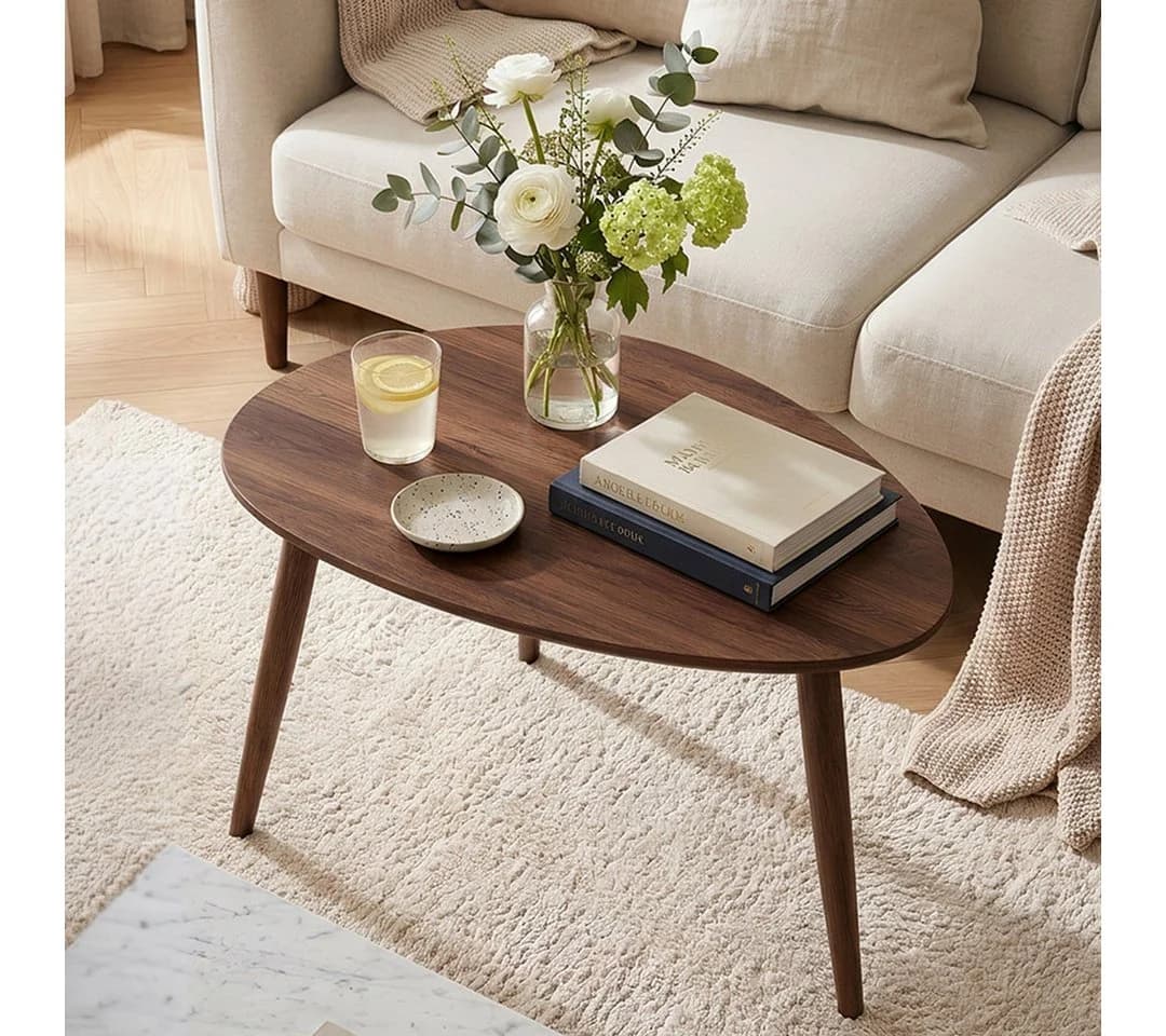 skølm Couchtisch Lodur Eiche massiv oval braun - Bild 2