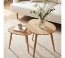 skølm Couchtisch Lodur 2er Set Eiche massiv oval Bild 2