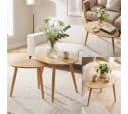 skølm Couchtisch Lodur 2er Set Eiche massiv oval Bild 5