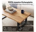 skølm Couchtisch Orm massiv Eiche mit Metallkufen Bild 1