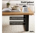 skølm Couchtisch Orm massiv Eiche mit Metallkufen Bild 4