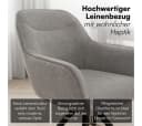 skølm Esszimmerstuhl Thokk Drehstuhl Leinenbezug hellgrau 2er Set Bild 5