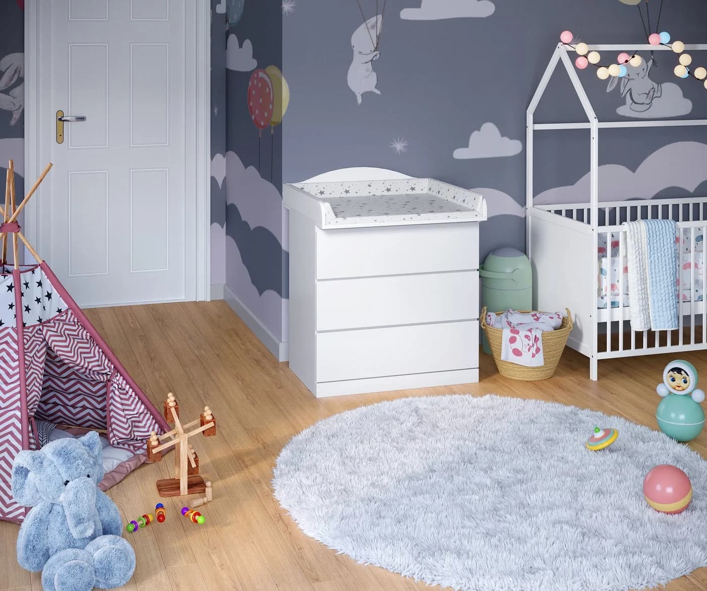 Bellabino Wickelaufsatz Oti für IKEA Kommode Malm, Hemnes, Nordli