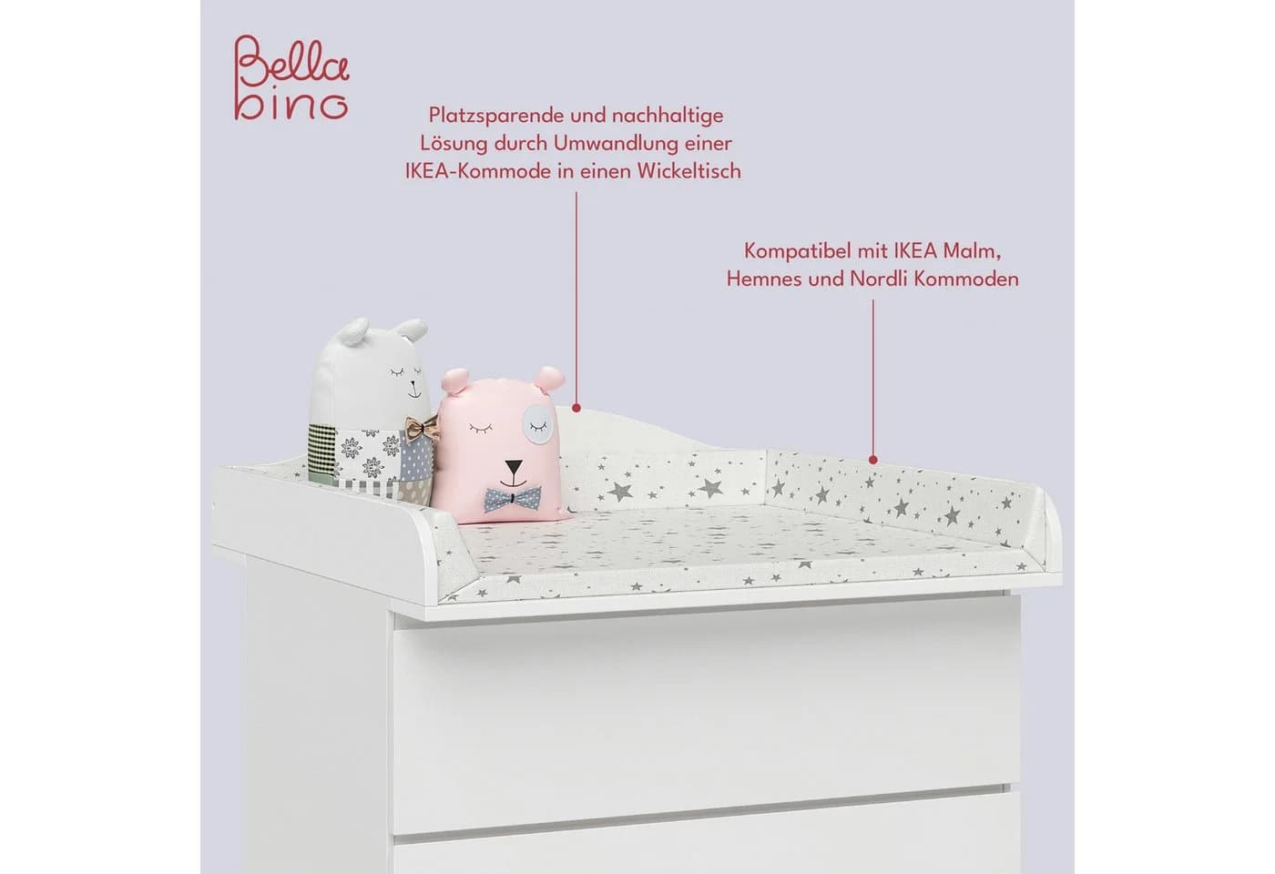 Bellabino Wickelaufsatz Oti für IKEA Kommode Malm, Hemnes, Nordli - Bild 5