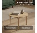skølm Couchtisch Åsarna Eiche Massivholz Rund Beistelltisch Bild 5