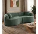 skølm Sofa Loki 2-Sitzer Teddy-Bouclé Dunkelgrün Bild 2
