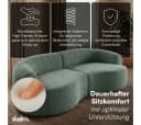skølm Sofa Loki 2-Sitzer Teddy-Bouclé Dunkelgrün Bild 3