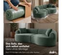 skølm Sofa Loki 2-Sitzer Teddy-Bouclé Dunkelgrün Bild 4