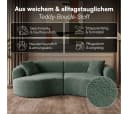 skølm Sofa Loki 2-Sitzer Teddy-Bouclé Dunkelgrün Bild 5
