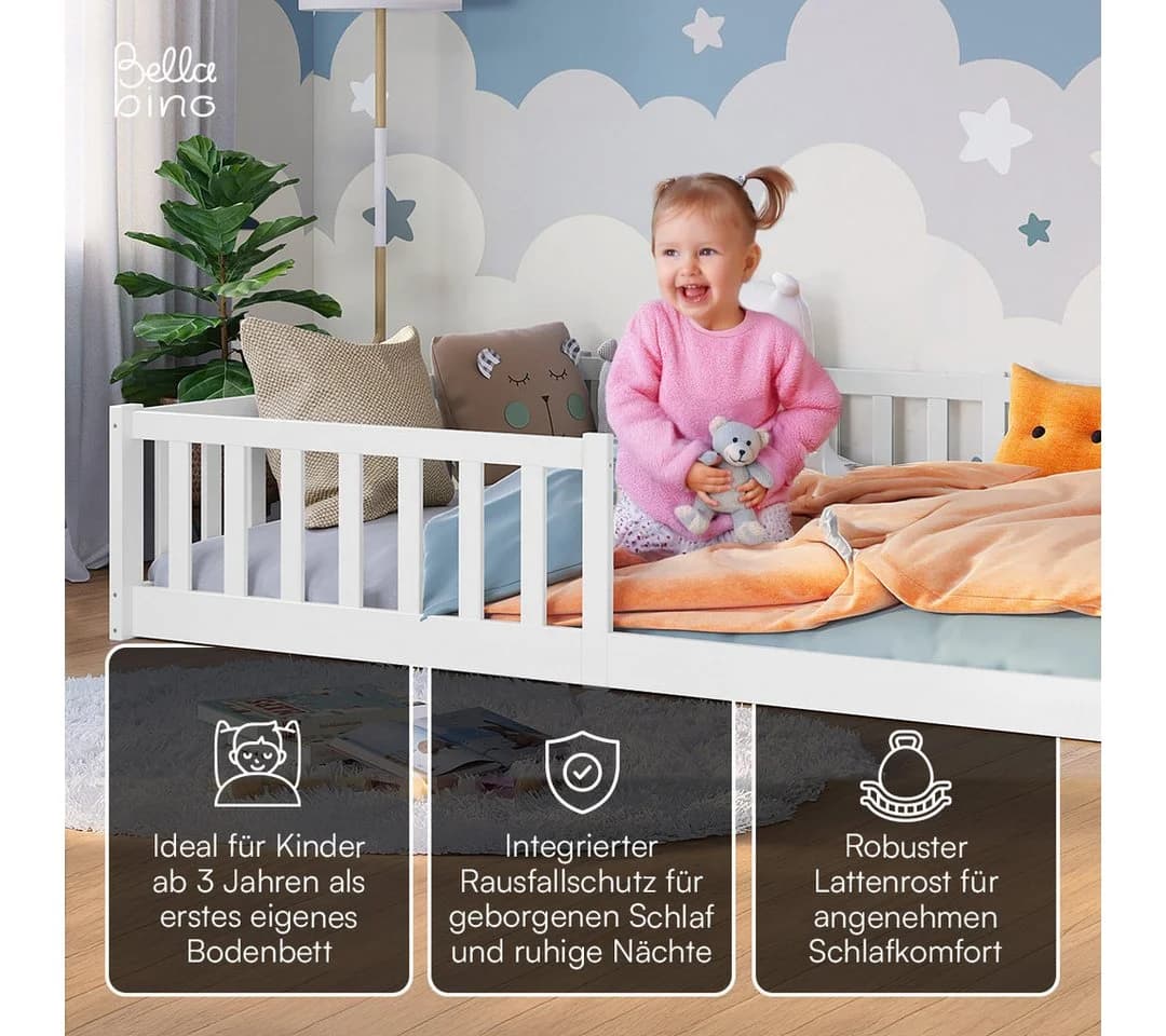 Bellabino Kinderbett Vere Bodenbett Kiefer Massivholz - Bild 3