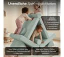 Bellabino Kindersofa Nile 8-teilig mit Schlaffunktion Türkis Bild 3