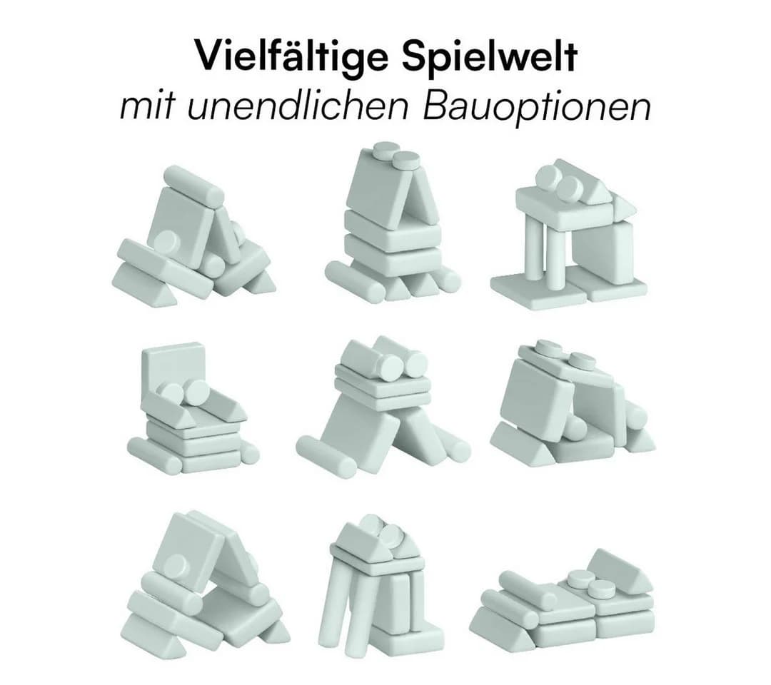 Bellabino Kindersofa Nile 8-teilig mit Schlaffunktion Türkis - Bild 4