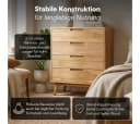 skølm Kommode Floki Massivholz Eiche 4 Schubladen geölt Bild 5