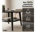 skølm Couchtisch Mjölnir Eiche massiv schwarz lackiert mit 2 Ablagen Bild 3