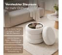 skølm Hocker Selene mit Stauraum Teddy Bouclé Creme-Weiß Bild 1