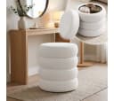 skølm Hocker Selene mit Stauraum Teddy Bouclé Creme-Weiß Bild 2