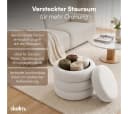 skølm Hocker Selene mit Stauraum Teddy-Bouclé Creme-Weiß Bild 1