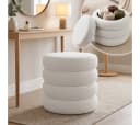 skølm Hocker Selene mit Stauraum Teddy-Bouclé Creme-Weiß Bild 2