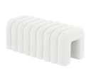 skølm Hocker Selitha U-Form Creme-Weiß Teddy-Bouclé Bild 2