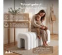 skølm Hocker Selitha U-Form Creme-Weiß Teddy-Bouclé Bild 3