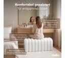 skølm Hocker Selitha U-Form Creme-Weiß Teddy-Bouclé Bild 5