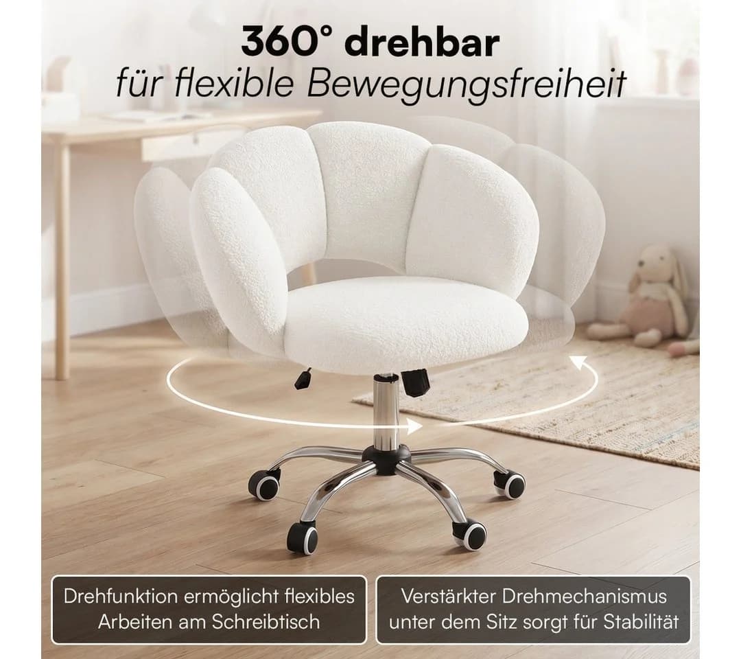 Bellabino Kinderstuhl Meli weiß 360° drehbar höhenverstellbar - Bild 3